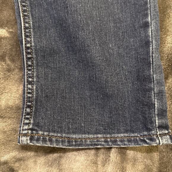 Lee Riders Women's Mid Rise Capri Stretch Denim Blue Dark Wash Size 28 - Picture 4 of 16